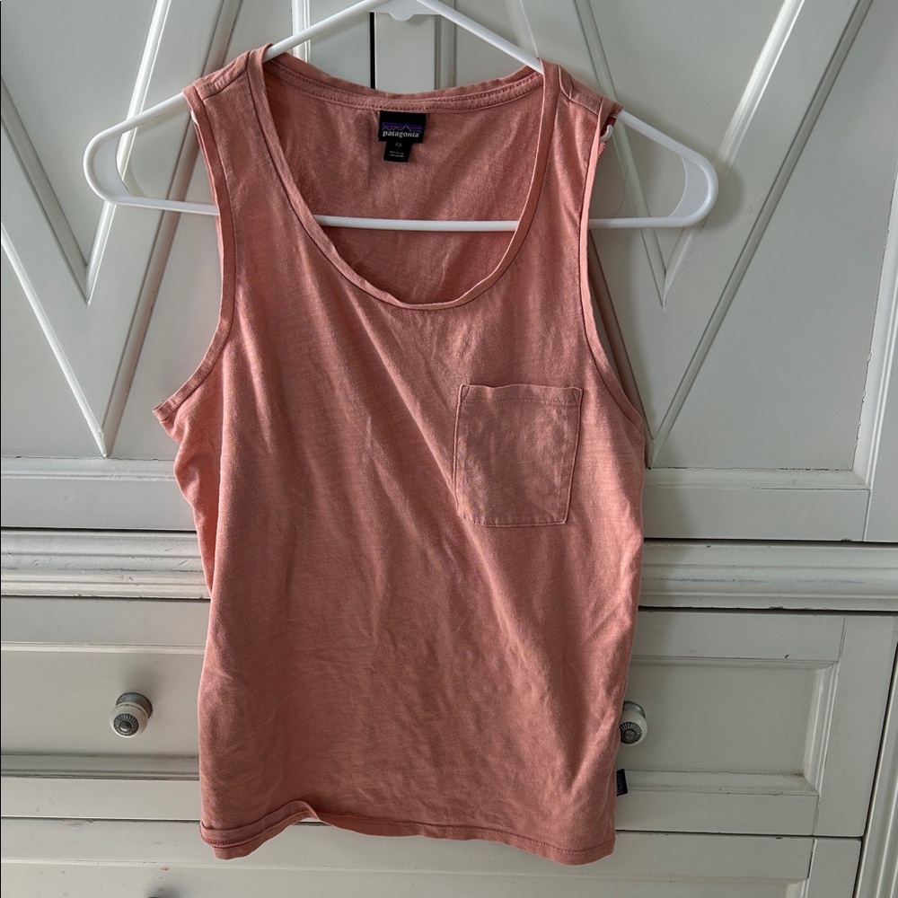 Patagonia Women’s Tank Top in Dusty Rose with Chest Pocket